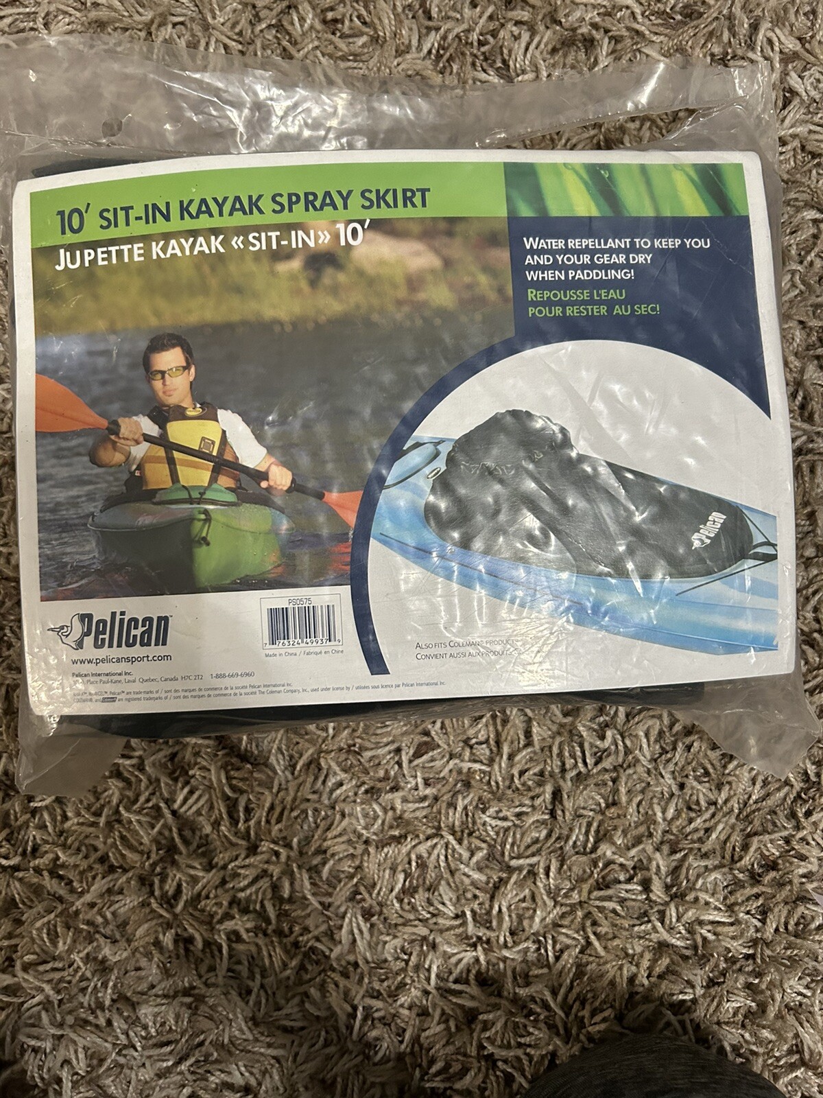 Pelican Sport 10' Sit-In Kayak Spray Skirt Black PS0575 Brand New