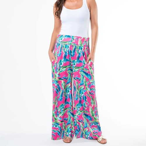 ELSIE & ZOEY ZOLA WIDE LEG PALAZZO PANT WITH TUMMY CONTROL SIZE SMALL/MEDIUM - Picture 2 of 5