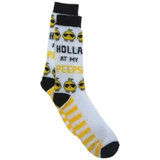 Humorous Spring Crew Socks-1 From 3 Designs-"Holla At My Peeps" "Smart Chick" et