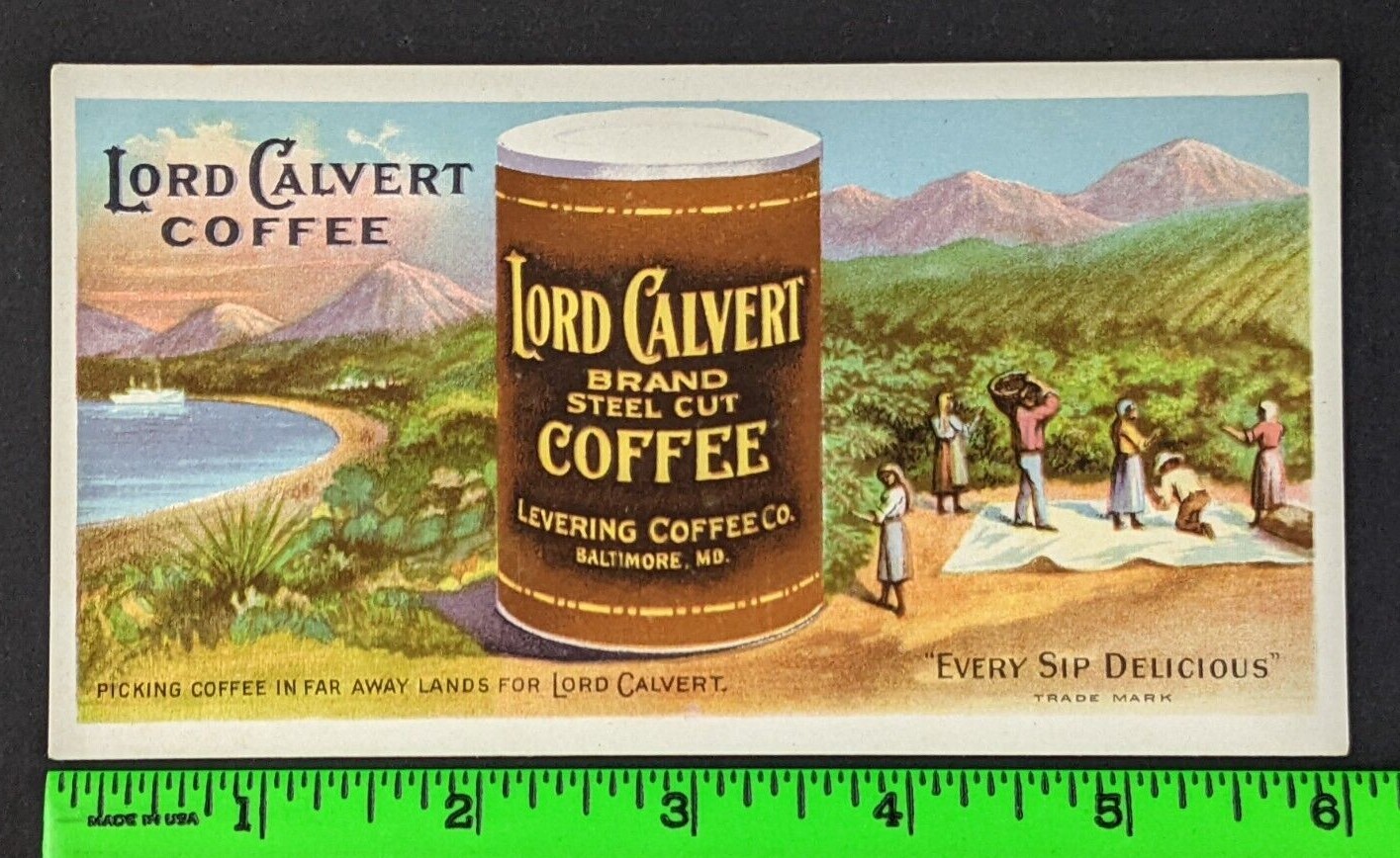 Vintage 1920s Lord Calvert Levering Coffee Company Workers Blotter Card eBay