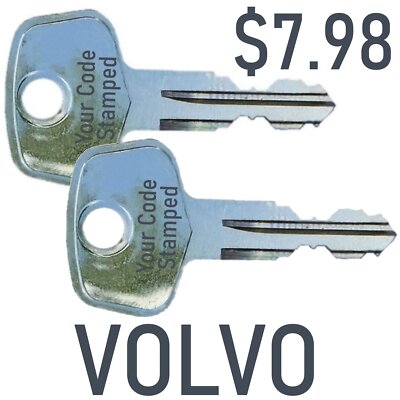 2 VOLVO Replacement ROOF RACK Key Car Ski Lock Bicycle Hauler Snowboard Carrier