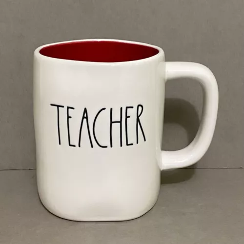 Rae Dunn TEACHER Mug w/ Red Interior ~ Artisan Collection by Magenta