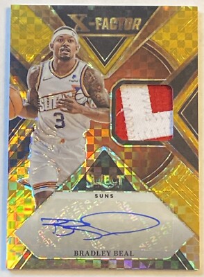 2023-24 Select Bradley Beal X-Factor 2 Color Game Used Patch Auto /10 (Mint)