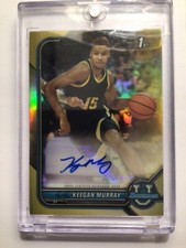 Pack to Plastic 2021-22 Bowman U GOLD Prospect Auto Keegan Murray #rd 1/50 1:281