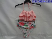Uhnice Girls Large High Waisted Light Pink Bikini Swimsuit X0023TSETL