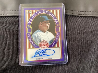 2024 Leaf Bronx Legacy Bartolo Colon 4/4 Auto Yankee Doodles