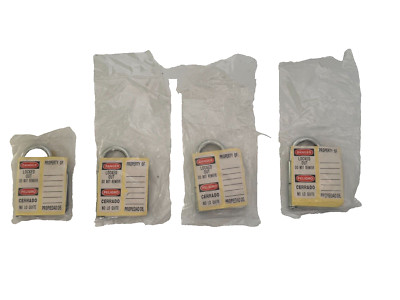 LOT OF 4 SEALED Master Lock 418 Lock Out