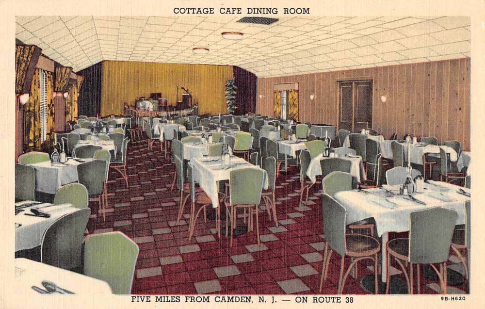 Merchantville New Jersey Cottage Cafe and Restaurant Antique Postcard