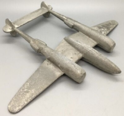 1940s LOCKHEED P-38 LIGHTNING WWII AIRPLANE ALUMINUM TRAINING