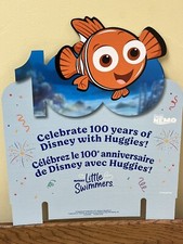 Disneyana Collectible 100 Year Finding Nemo Huggies Swimmers Carboard Display