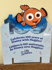Disneyana Collectible 100 Year Finding Nemo Huggies Swimmers Carboard Display 