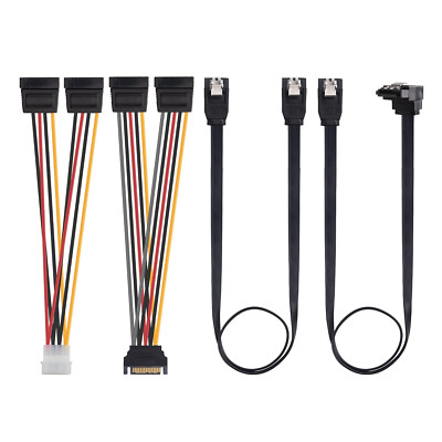 Cable Matters SATA III Data Cable and SATA Power Cable Kit with Straight and 90