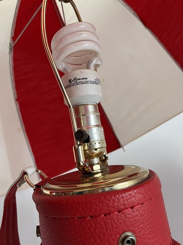Rot & weiß Oldsmobile Scramble Leder Golfschläger Tasche Regenschirm Lampe mit Golfball - Bild 6 von 22