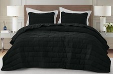 Chezmoi Collection George 3-Piece Jacquard Textured Woven Quilt Set