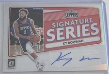 KY BOWMAN 2020-21 Donruss Optic #SS-KYB Signature Series Silver Holo Prizm Auto