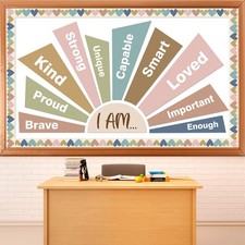Boho Positive Affirmation Station Bulletin Board Motivational Posters Mirror ...