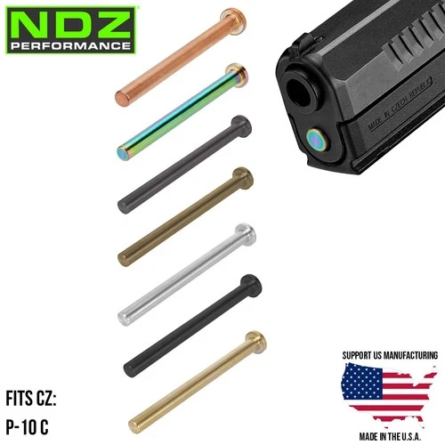 NDZ CZ P-10 C P10C P 10 C 9MM Stainless Steel Guide Rod PVD Made In USA
