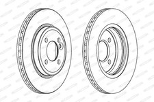 2x Bremsscheibe bel�ftet DDF1127C FERODO f�r MINI MINI MINI Cabriolet