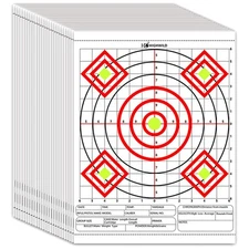 Complete Shooting Practice Set: Adjustable Stand & 24 Paper Targets for Accuracy