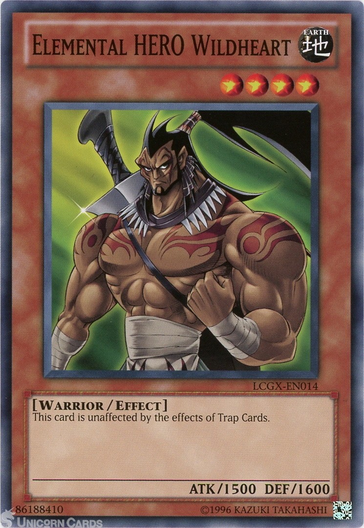 LCGX-EN014 Elemental HERO Wildheart Common UNL Edition Mint YuGiOh Card