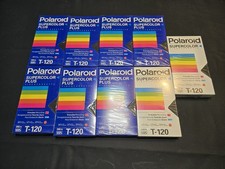 New Sealed Lot of 9 Polaroid T-120 Supercolor Plus VHS Blank Tapes 1993 Vintage