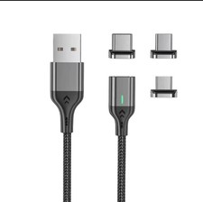 AUFU Magnetic Charge Cable 3A Fast Charging USB Type C Cable Magnet Micro USB Da