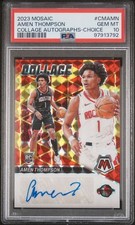 2023 Mosaic AMEN THOMPSON Rookie Auto #cmamn Choice PSA 10 (Pop 10)