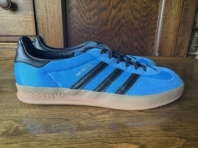MEN S SIZE 11.5- Adidas Gazelle Indoor Low Bright Blue Gum