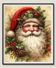 Vintage Santa Claus - Chart Counted Cross Stitch Patterns Needlework DMC DIY DMC