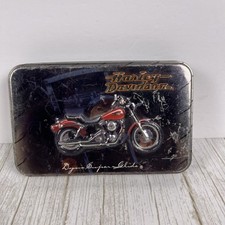 VTG Harley Davidson Dyna Super Glide 1999 Collectors Tin w/2 Decks Playing Cards