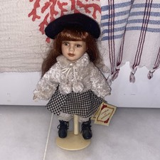 Vintage Franklin Heirloom Collection Dolls - 1984 Victorian Porcelain doll W COA