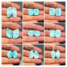 Natural Larimar Gemstone Cabochon Loose Semi Precious Stone For Jewelry