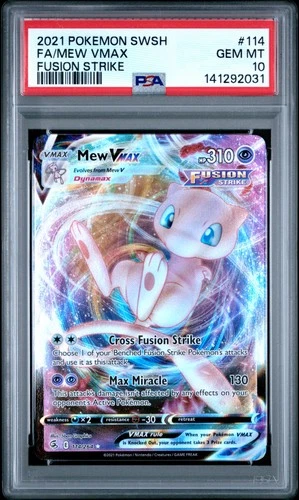 2021 Pokemon Sword & Shield Fusion Strike #114 Fa/Mew Vmax Fusion Strike PSA 10