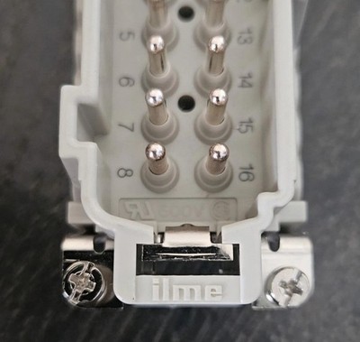 ILME CNEM 16 T, CNE pin insert (M) with wire protection, screw connection