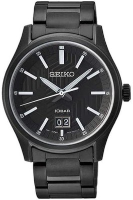 Seiko Men's Big Date Quartz Black Dial Watch - SUR515P1 NEW | eBay