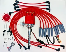 AMC/JEEP 290 304 343 360 390 401 RED SMALL CAP HEI DISTRIBUTOR + 8.5mm USA WIRES