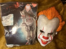 It Chapter Two Deluxe Pennywise Costume Jumpsuit/Mask/Collar Plus XXL 48-52