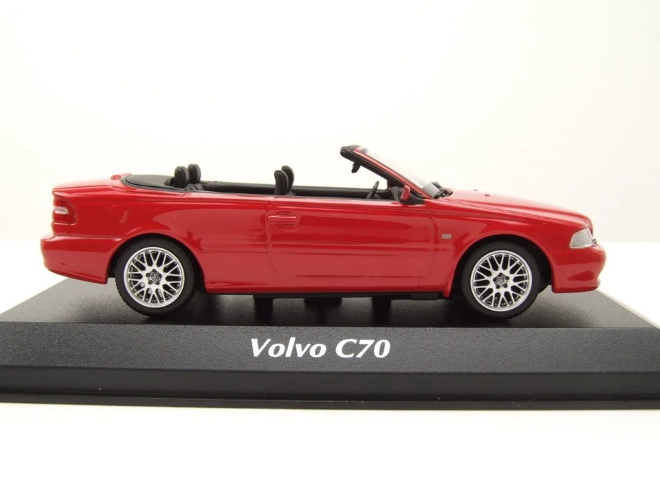 Volvo C 70 Cabrio 1998 Rosso Modellino Auto 1:43 Maxichamps - Immagine 4 di 4