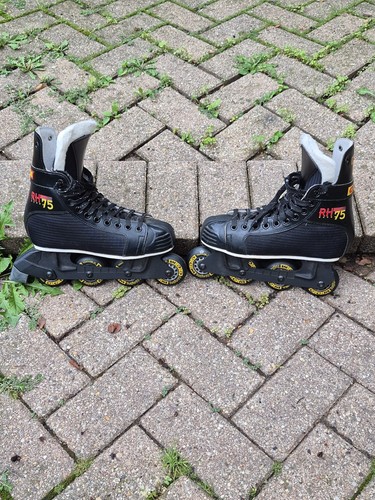 CCM Inline Roller Hockey Skates Blades Adult Size 7 CCM RH75 RH 75 Black Red