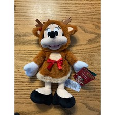 Disney 2025 Christmas Minnie Mouse Reindeer 15" Plush Holiday NWT