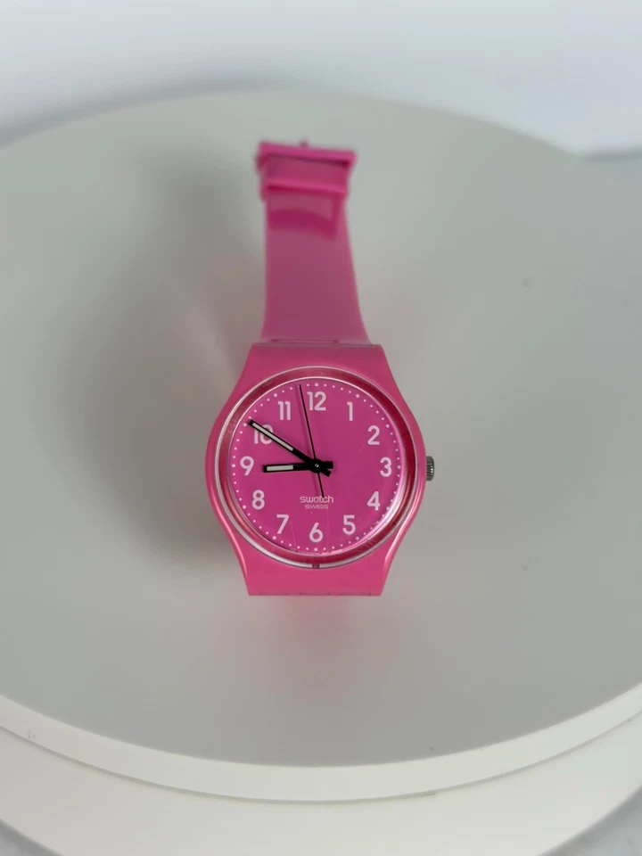 Reloj Swatch Cuarzo Rosa Unisex Original Hecho en Suiza Funciona - Divertido Color Estilo Foto 4 de 4