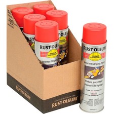 Rust-Oleum 2364838  2300 System Inverted Striping Paint Aerosol Red Lot of 6