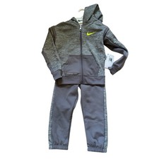 Nike Pre-School Kids Therma-FIT 2 Piece Set Fleece Full Zip Hoodie  Jogger sz 4