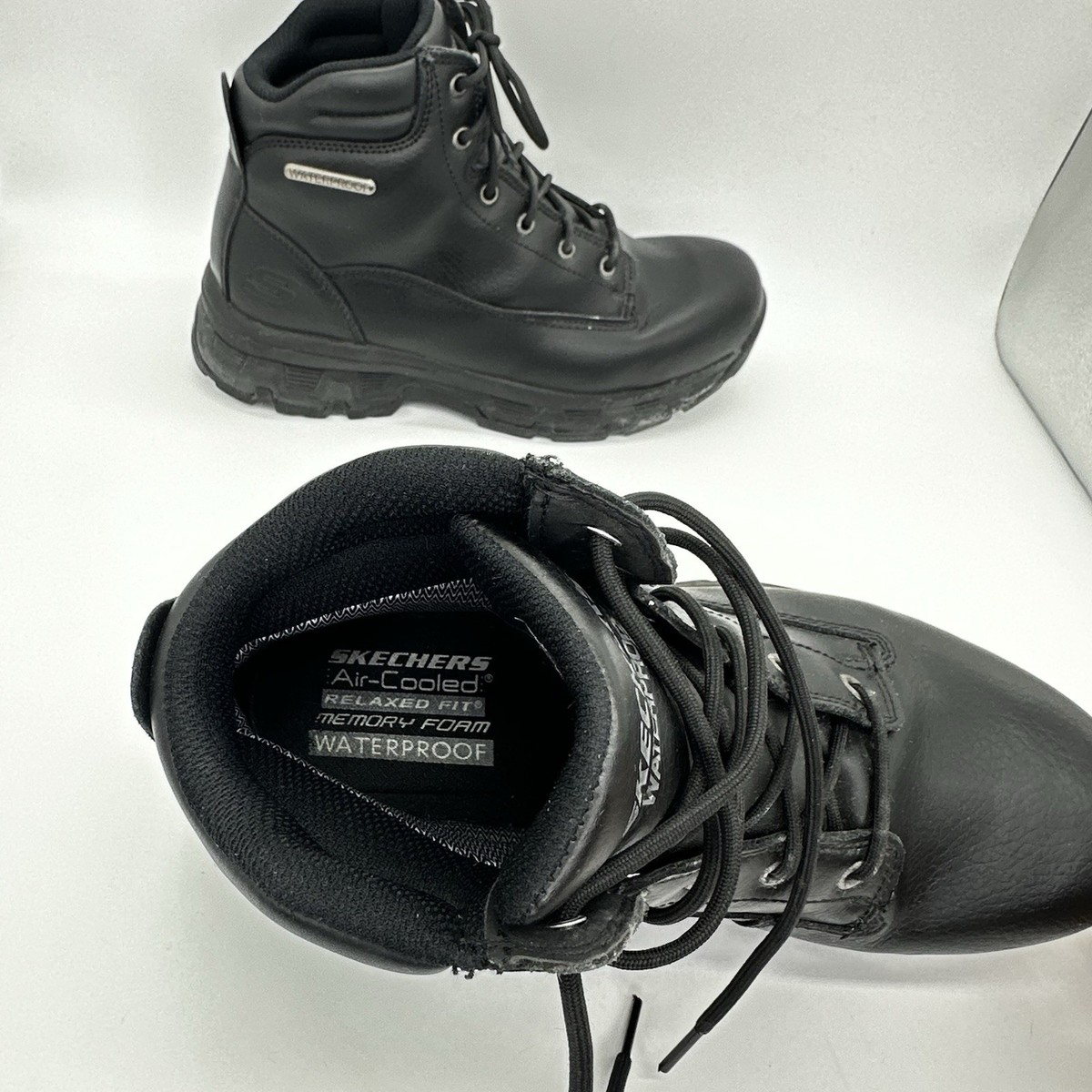Skechers Morson Sinatro Waterproof Leather Boot Men 8.5 US  display picture 1