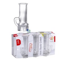 SET 6 BICCHIERI BICCHIERINI IN VETRO TRASPARENTE PER VODKA LIMONCELLO