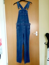 Topshop Moto Blue Denim Dungarees Size 6 W25