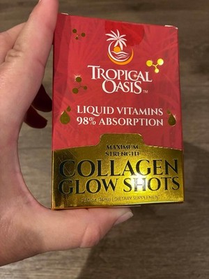 Tropical Oasis Liquid Collagen Glow Shots VERISOL 5000mg + Biotin