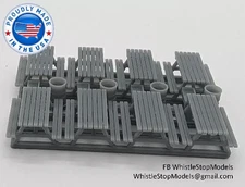 Whistle Stop Models N1024 N Scale Picnic Table and Grills, Resin 3D Printed
