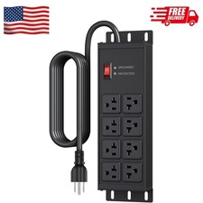 Heavy Duty Surge Protector Power Strip 4800J, Garage Metal 8 Outlets 20 Amp