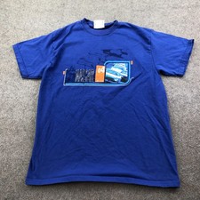 Vintage NASCAR Shirt Mens Large Blue 2004 Events Schedule Winner's Circle Racing